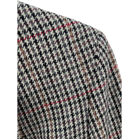Thistle Woolens Blazer New Wool Houndstooth Double Breasted Made In UK Size 12 - Picture 3 of 13